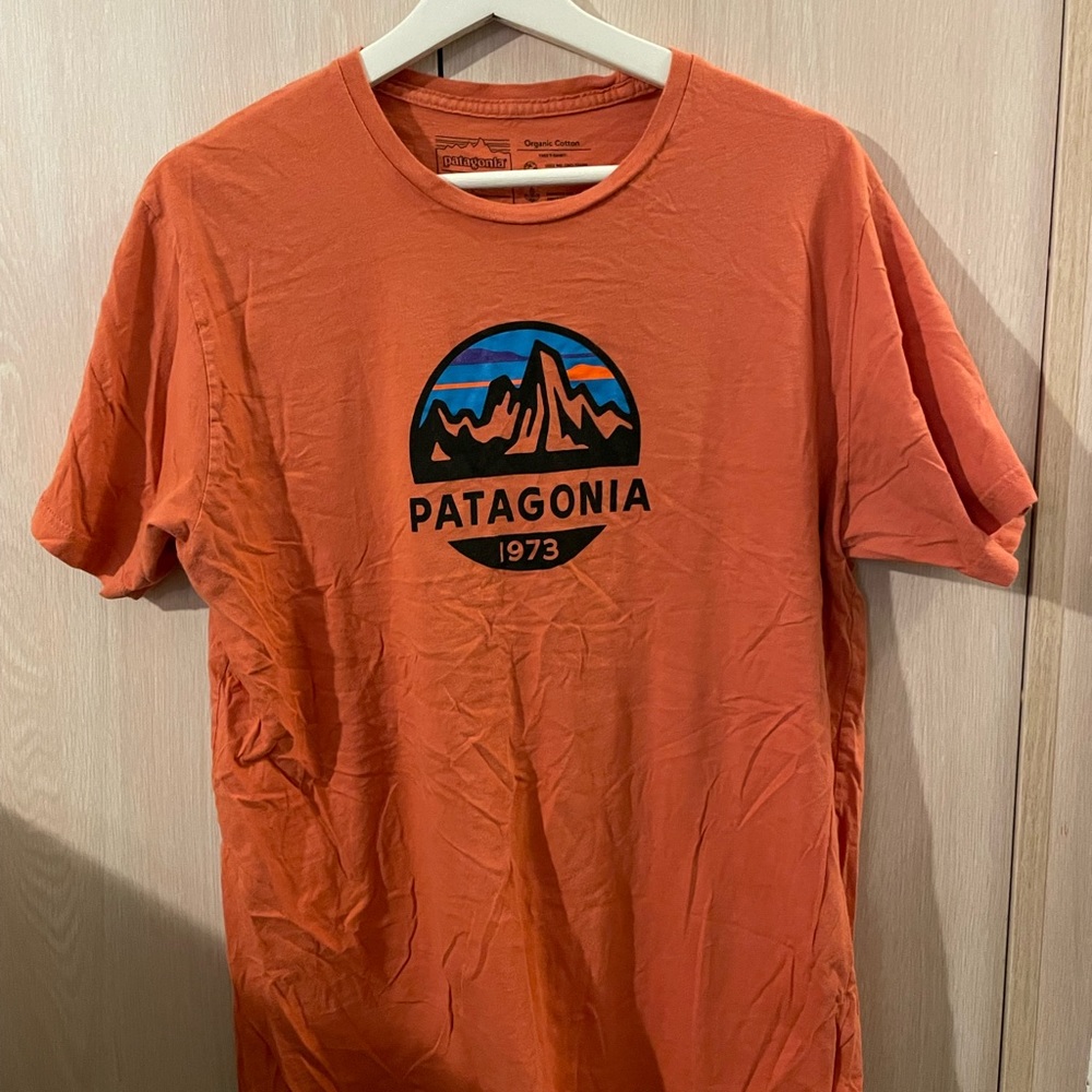 Men’s Patagonia Tee size Large Slim fit Orange